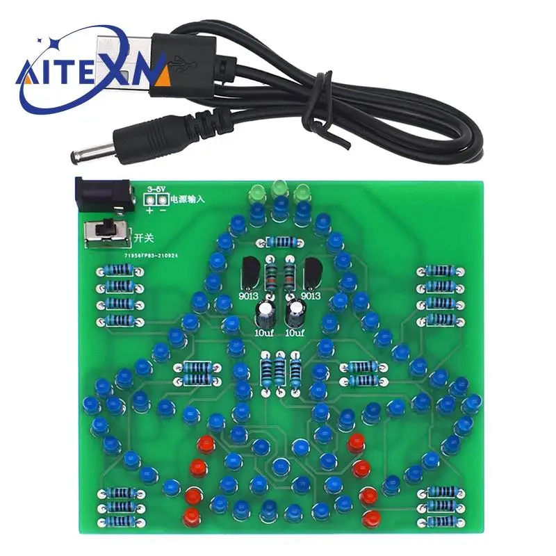 1 Juego de campanas oscilantes de laboratorio, Campana de viento oscilante, Kit electrónico divertido DIY, campana de viento de 95 LED, Kit de aprendizaje de 5V y 9V para Arduino