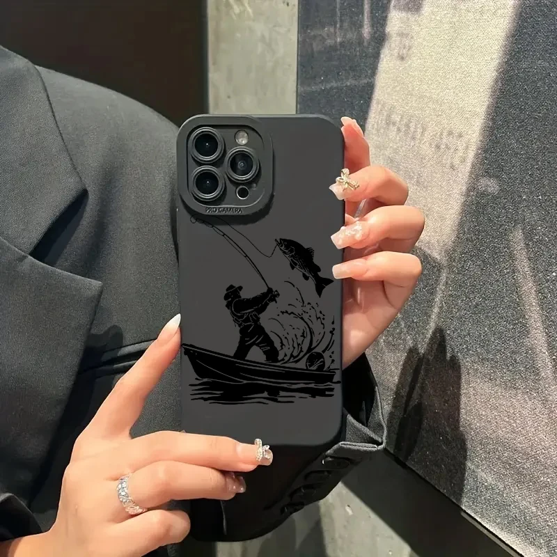 Funda de teléfono de silicona con diseño de hombre de pesca en línea para Samsung Galaxy S25 S24 S23 S22 S21 Ultra Plus FE A16 A06 A26 A33 A56 A34 - imagen 3