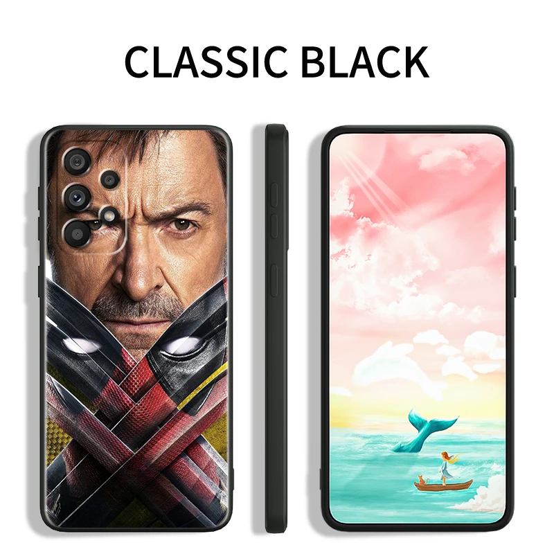 Marvel Lobezno Deadpool Love para Samsung, A53, A52, A33, A32, A51, A71, A21S, A13, A73, A55, A22, A23, A35, A72, A54, A12, 5G, negro, TPU - imagen 4