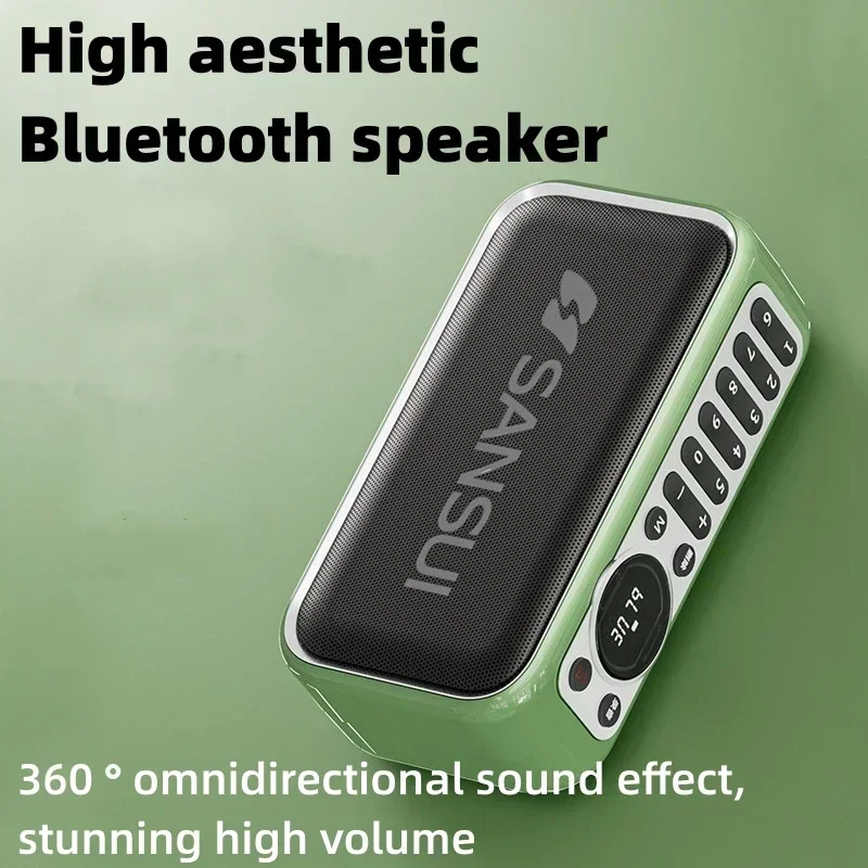 SANSUI F35 Radio FM altavoz inalámbrico Bluetooth multifunción Mini caja de sonido portátil para exteriores calidad de sonido HiFi con tarjeta TF USB - imagen 3