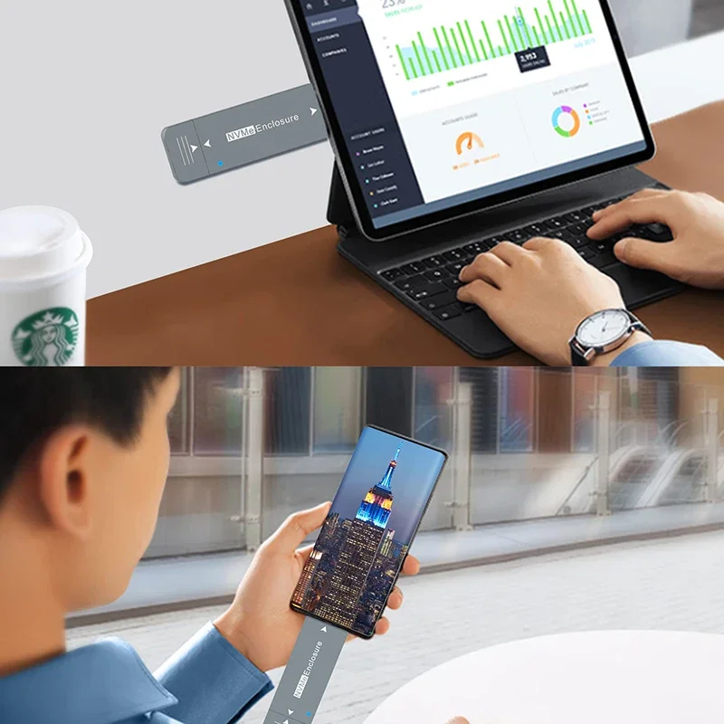 M.2 NVMe 2230 SSD carcasa USB A/C adaptador 10Gb USB3.2 Gen2 caja externa para M2 2230 NVMe SN740/SN530 520/PM991a/BG4/BC711 - imagen 5
