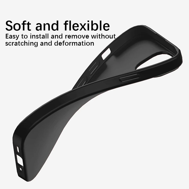 Funda suave de silicona mate ultrafina para iPhone 14 13 12 Mini 11 Pro XS Max X XR SE 3 7 8 6S 6 Plus cubierta trasera de Color negro sólido - imagen 4