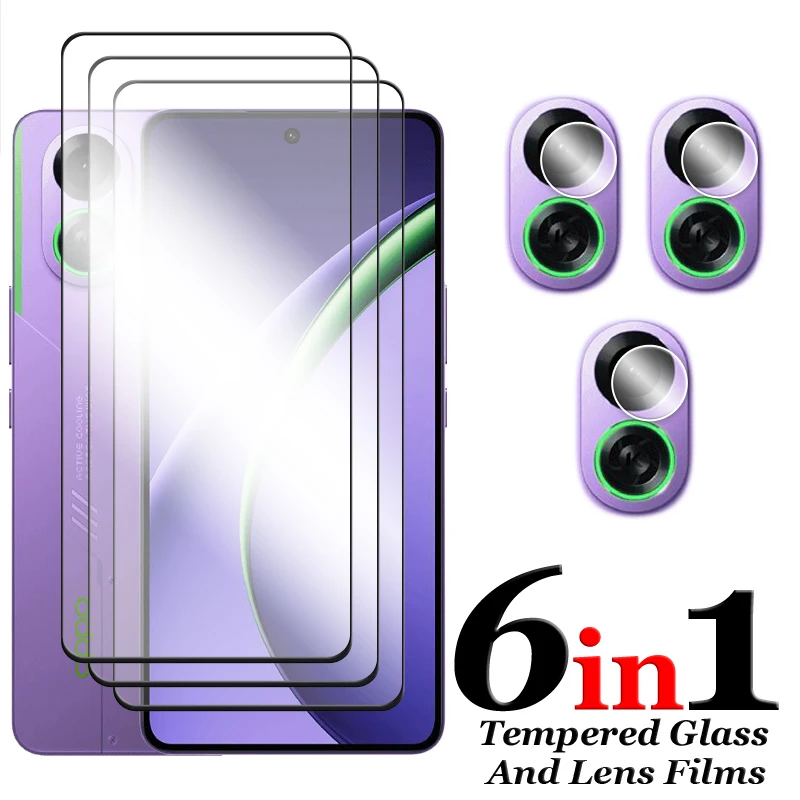 6 en 1 para OPPO K13 Turbo Pro vidrio para OPPO K13 Turbo vidrio templado 2.5D Protector de pantalla de cubierta completa para OPPO K13 Turbo Pro película - imagen 2