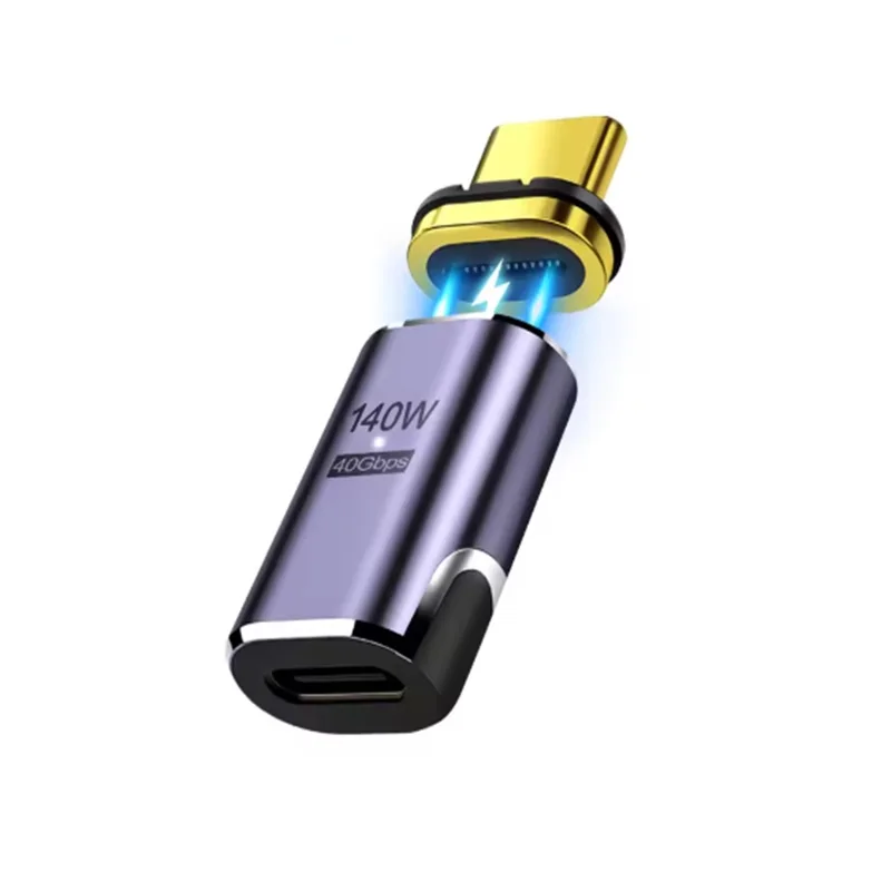Adaptador USB C USB4.0 magnético USB C a tipo C OTG 140W 40Gbps Cable convertidor de carga magnético de carga rápida 8K @ 60Hz adaptador de USB-C