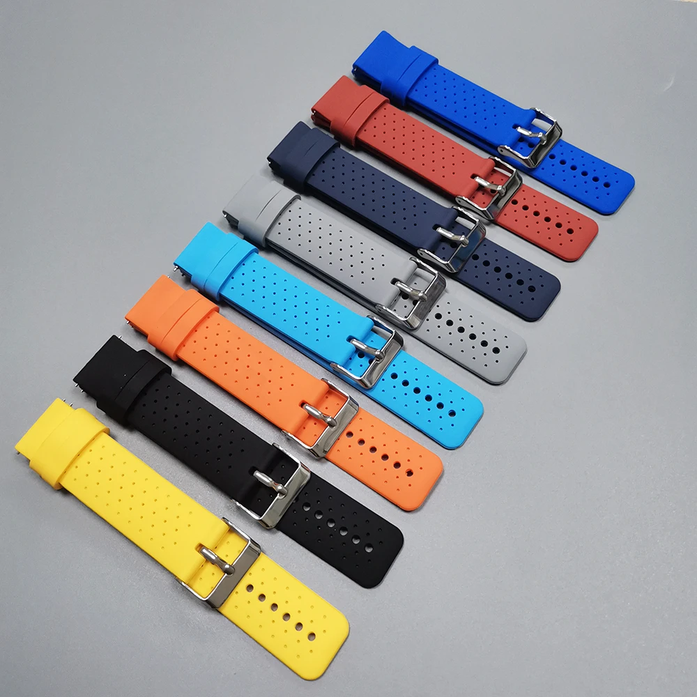 Correa de silicona de 22mm para Zeblaze Stratos 4 3 2/Vibe 8 7 Pro/Ares 3 Pro Band para Xiaomi Mi Watch Color 2 S4 S3 pulsera transpirable - imagen 2