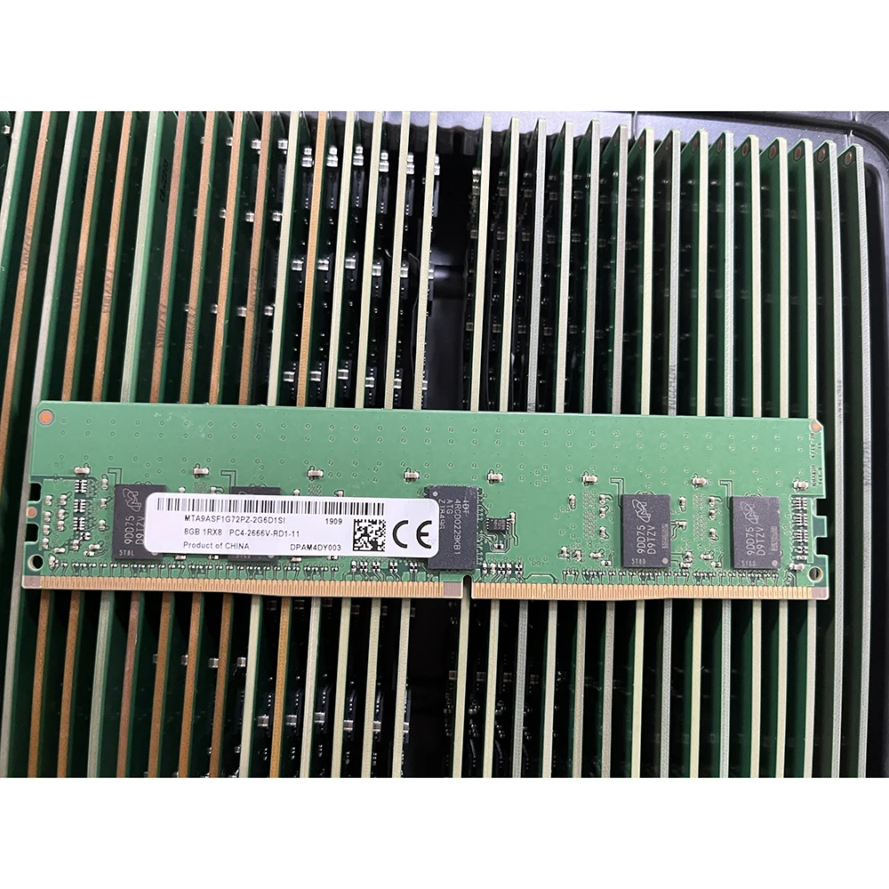 1 Uds MTA9ASF1G72PZ-2G6D 8G 8GB 1RX8 DDR4 2666 PC4-2666V-RD1-11 memoria de servidor RDIMM envío rápido de alta calidad - imagen 2