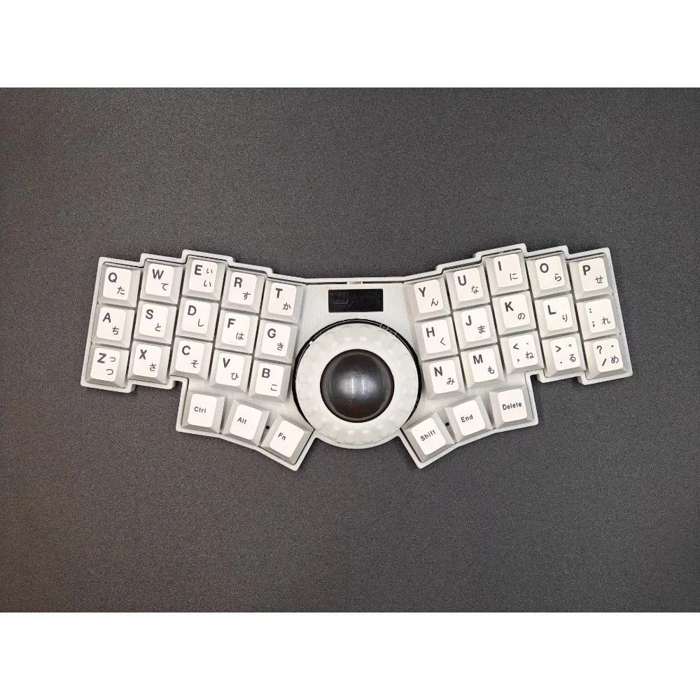 Teclado Trackball RGB con cable de bola C35 con VIAL enchufable en caliente OLED/firmware QMK Perixx Trackball desplazamiento Horizontal/vertical - imagen 4