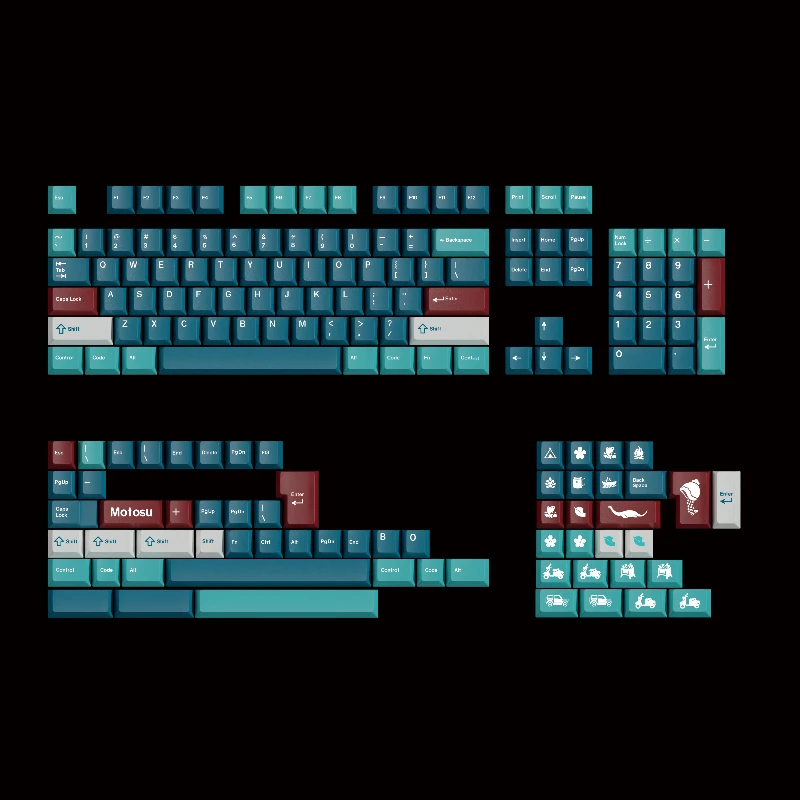 Juego de teclas con tema de Lake Motosu, perfil de cereza, sublimación PBT, teclas originales personalizadas hechas a mano para regalo de teclado mecánico - imagen 2