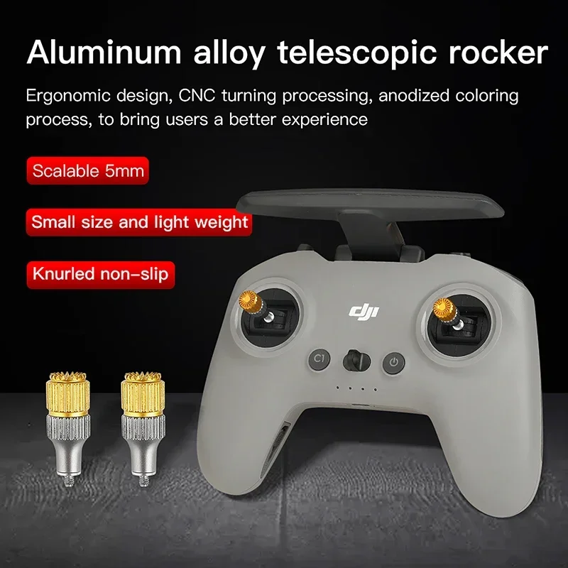 Palanca basculante de pulgar con Control remoto, Joystick de aleación de aluminio de altura ajustable para Dron DJI Avata FPV, accesorios basculantes, 2 uds. - imagen 2