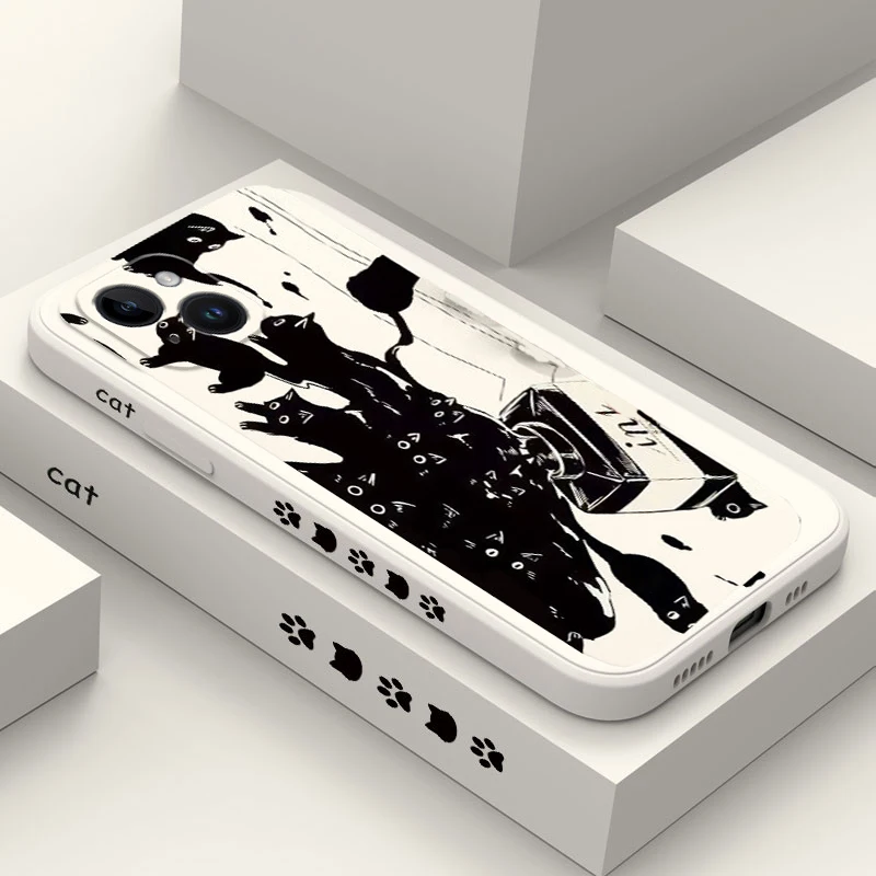 Funda de silicona con bonito gato para Samsung A56 5G Fundas Samsung Galaxy S25 S24 S23 Ultra A54 S22 Plus A34 A33 S21 FE A36 A35 A55 - imagen 2