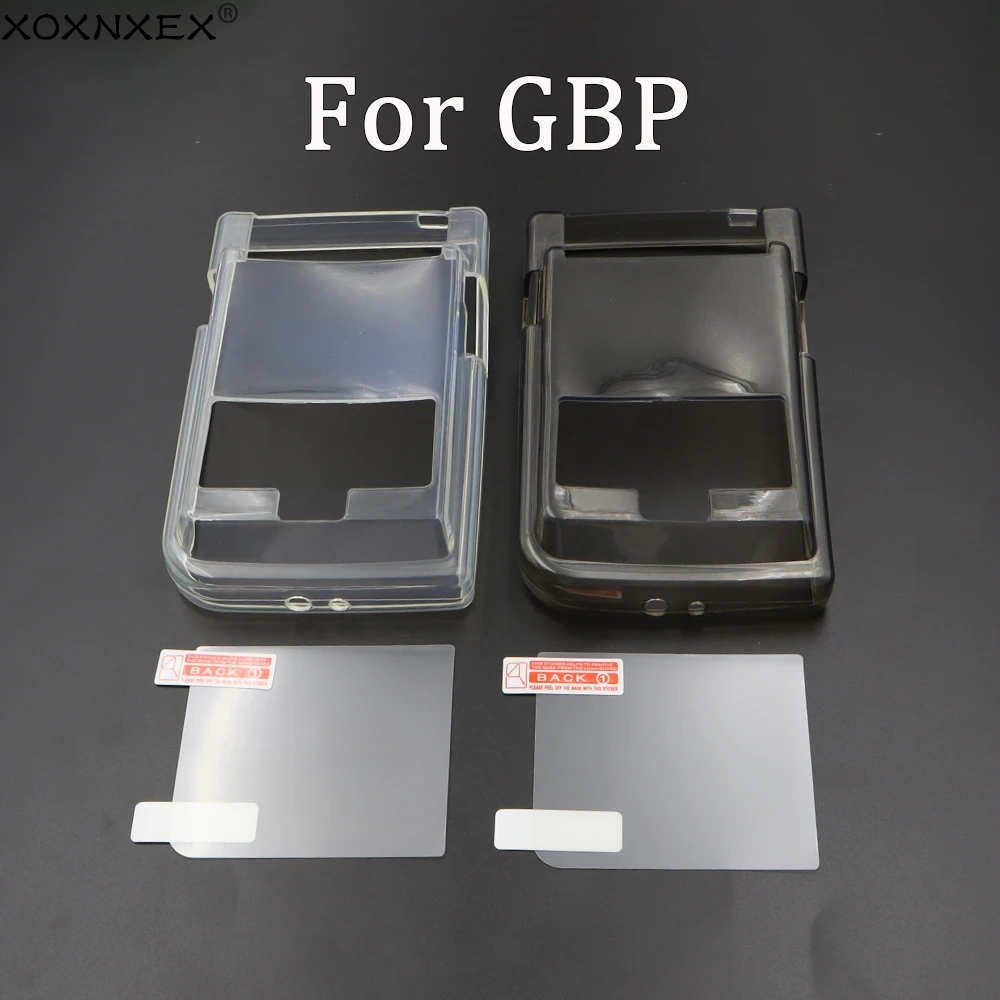 Para GBP, funda protectora transparente de TPU, funda suave para consola de juegos Gameboy Pocket y protector de pantalla