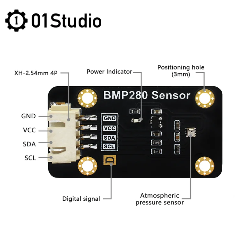 01Sudio-sensor de presión atmosférica MP280, módulo pyBoard, Micropython, programación I2C, 3,3 V - imagen 3