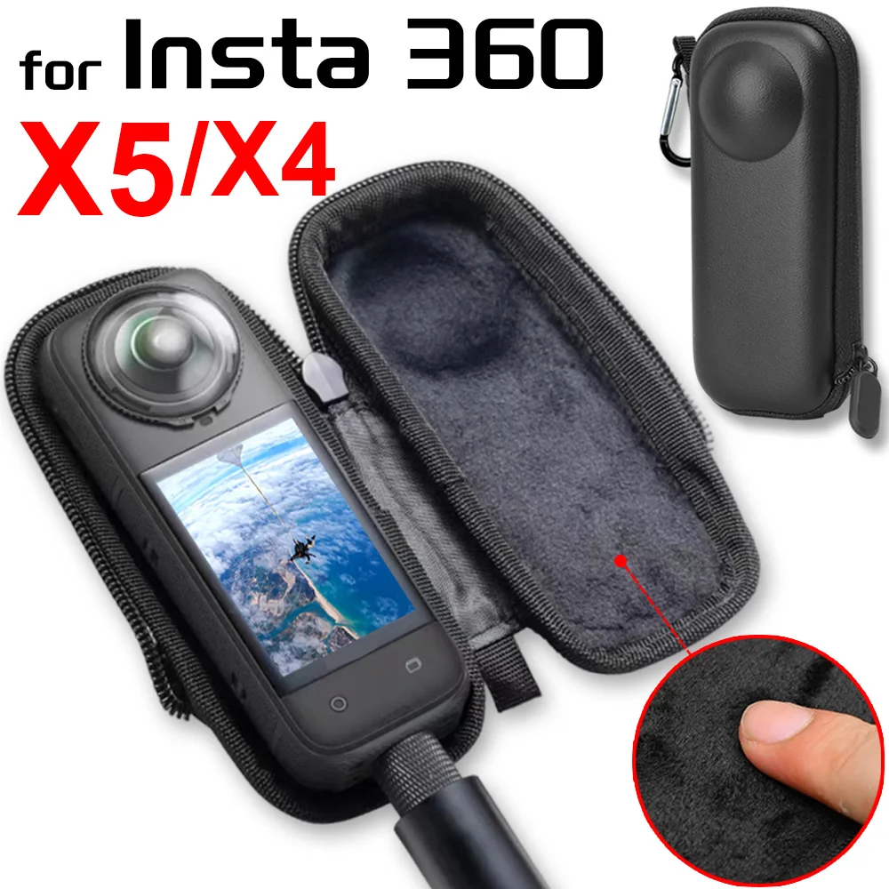 Para Insta 360 X5 X4 Estuche de almacenamiento de transporte antiarañazos portátil de viaje Mini cámara bolsas cubierta Shell para accesorios Insta360 X5