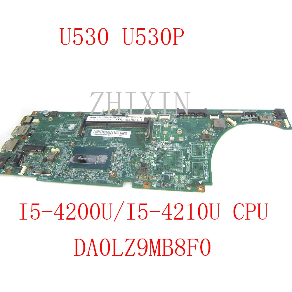 Yourui para Lenovo Ideapad U530 placa base para ordenador portátil con CPU I5-4200/I5-4210 DA0LZ9MB8F0 5B20G 163651   Prueba completa 5B20G16365