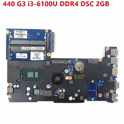 DAX61CMB6D0 para HP ProBook 440 G3 Notebook PC placa base para ordenador portátil 855660-601 855660-001 216-0864032 DSC 2GB i3-6100U fDDR4