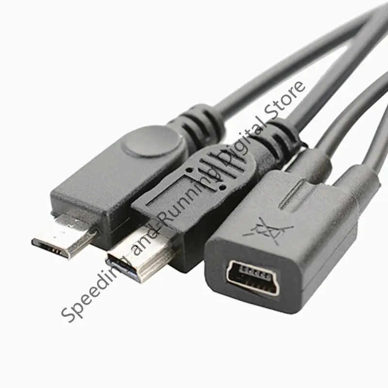 Mini Cable USB 2 en 1, cargador de teléfono móvil, Mini USB hembra a Mini USB Micro USB macho, Cable divisor para reproductor MP3 MP4 - imagen 5