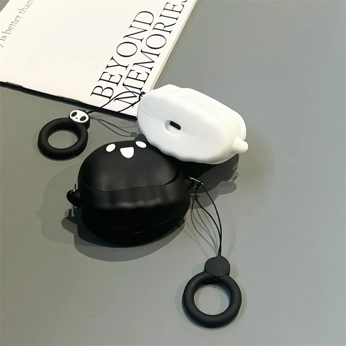 Anker Soundcore Liberty 4 NC funda para auriculares con anillo, dibujos animados bonitos, diseño creativo fantasma, silicona suave - imagen 3