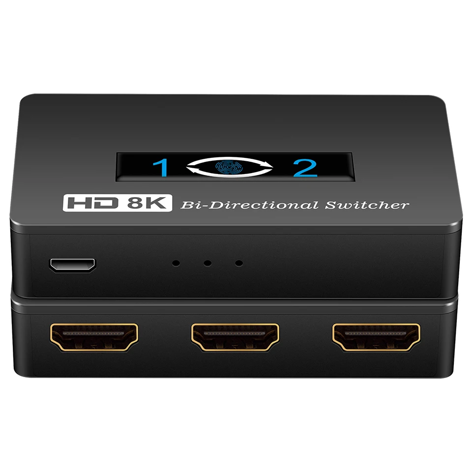 Conmutador HD 8K, 2 puertos bidireccionales, compatible con HDMI, divisor HD 3D HDR Ultra para PS4, Xbox, adaptador de conmutador HDTV - imagen 2