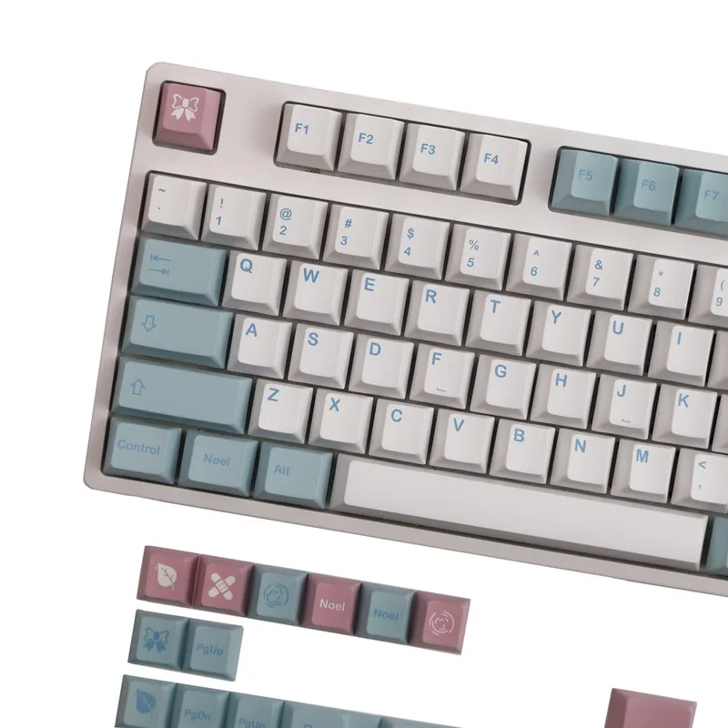 GMK 140 teclas Noel Keycaps PBT Dye Subbed Key Caps Cherry Profile Keycap con 2.25U 2.75U 3U 7U Barra espaciadora ISO Enter - imagen 3
