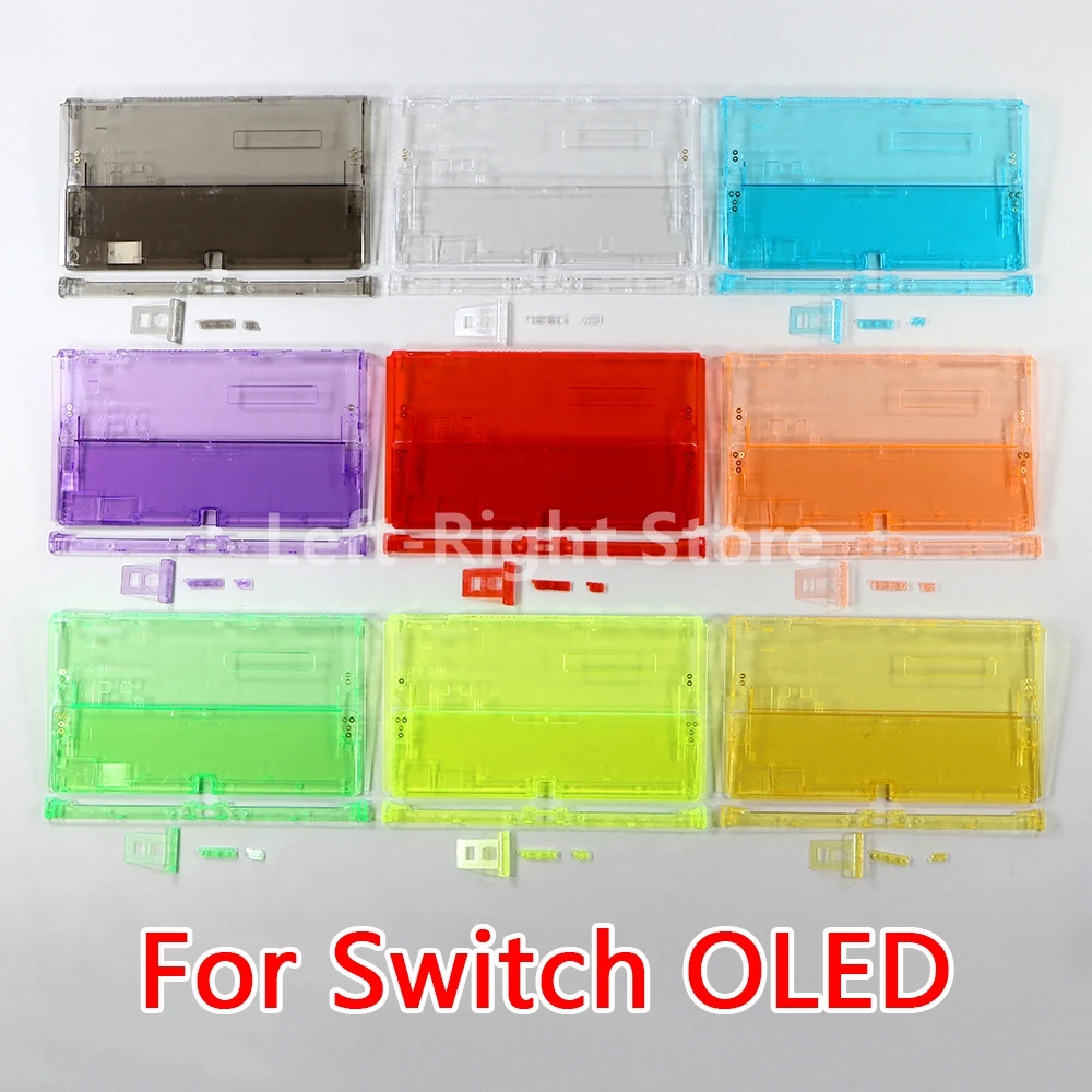 Protector de controlador OLED para Switch, carcasa transparente para consola de juegos, juego completo de funda transparente de repuesto para juegos - imagen 2