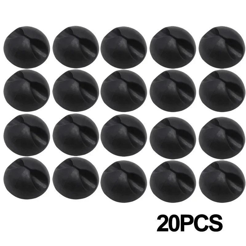 Organizador enrollador de cables de 20 piezas, Clips redondos para cables de cargador, gestión ordenada de escritorio, abrazadera de soporte adhesivo para cables en el hogar, oficina y coche - imagen 5