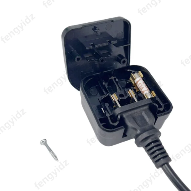 Caja adaptadora de enchufe de EE. UU. a Reino Unido, tipo redondo, dos pines, convertir a 3 pines, conversión de enchufe de energía eléctrica, enchufe de afeitadora con fusible 13A - imagen 3