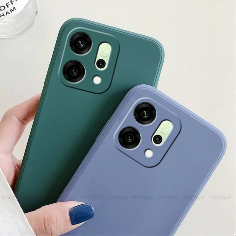 Para Reno 14 Pro funda Reno 14 Pro Capas a prueba de golpes Original silicona líquida teléfono parachoques TPU Fundas suaves OPPO Reno 14 Pro - imagen 2