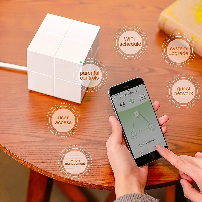 Tenda Nova Mesh WiFi System MW6 Hasta 2000 pies cuadrados Cobertura para toda la casa Reemplaza el extensor de enrutador Wi-Fi Aplicación de paso fácil individual 1 paquete - imagen 4