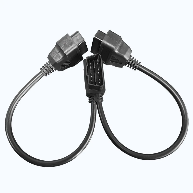 Cable de extensión OBDII, adaptador convertidor macho a 2 hembra de 16 pines, divisor de Cable de diagnóstico OBD2 para escáner de herramientas de diagnóstico automático - imagen 3
