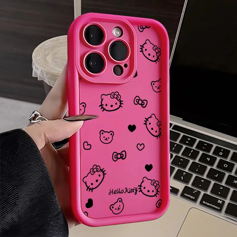 Funda de silicona con grafiti de gato Hello Kitty para Xiaomi Redmi Note 13 12 Turbo 11 Pro Plus 12S 11S 10S 10 9 9S 8 7 Pro 12C 13C - imagen 4