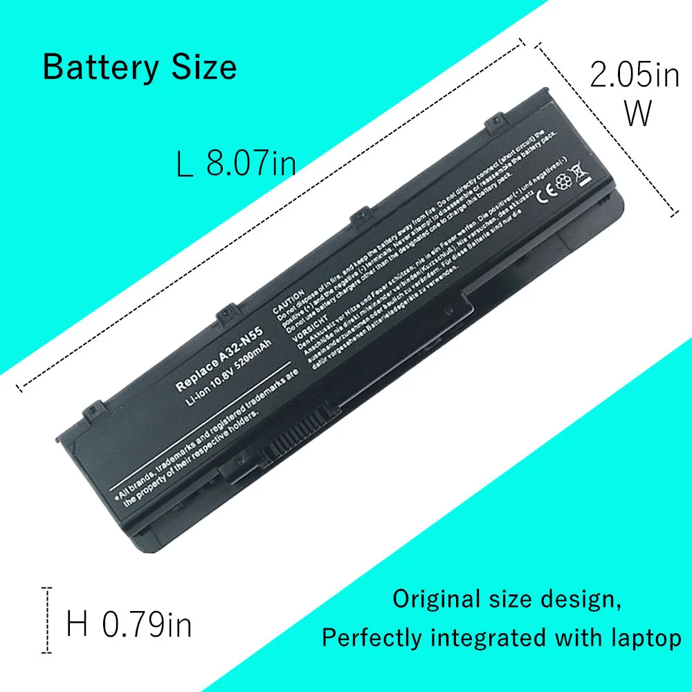 A32-N55 batería del ordenador portátil para For Asus N45 N45E N45S N45F N45J N45JC N45SJ N45SN N45SF N45SL N45SV A32-N45 - imagen 4