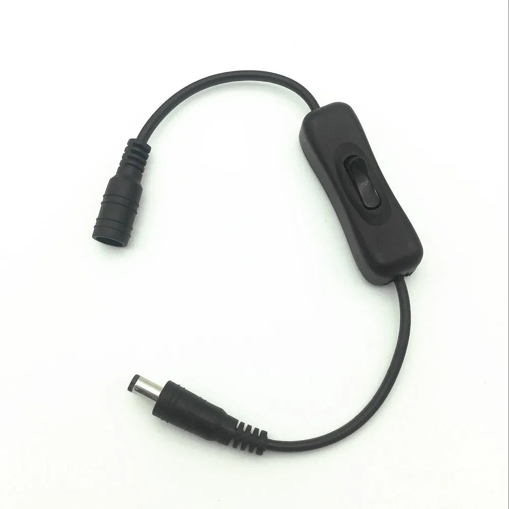 5 uds DC12V interruptor de inserción directa negro/blanco interruptor de alimentación CC manual barril de 5,5mm * 2,1mm 505035282835 , Barra de lámpara LED - imagen 4