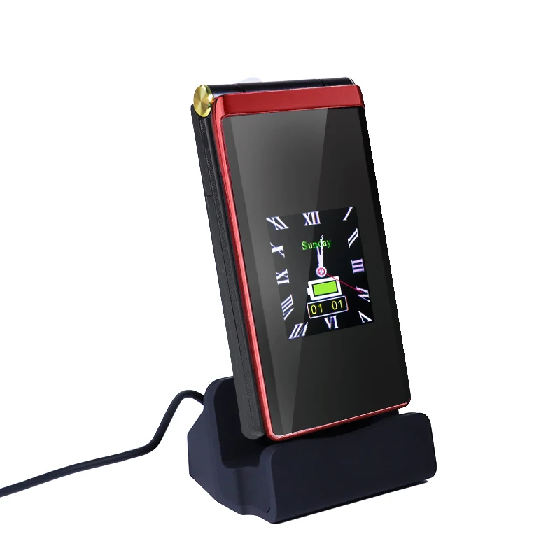 Teléfono Móvil Clamshell Desbloqueado – Botón SOS y Radio FM