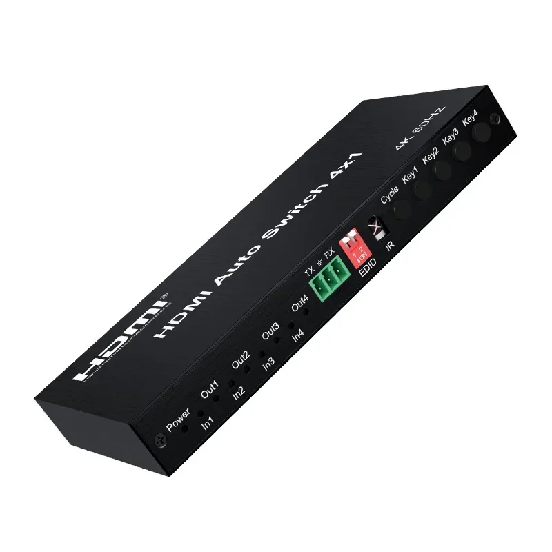 4k 60hz HDMI Auto Switch 4x1 Vs 4x1 HDMI Switcher HDR 3D 4 en 1 salida convertidor de vídeo para cámara DVD PS4 TV Box portátil PC a TV - imagen 5