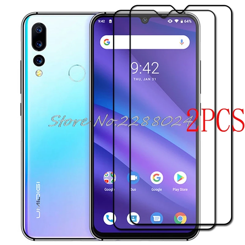 Protector de pantalla de cristal para UMIDIGI A5 Pro, cubierta completa de vidrio templado, 9H, 2.5D, película de vidrio, 2 piezas