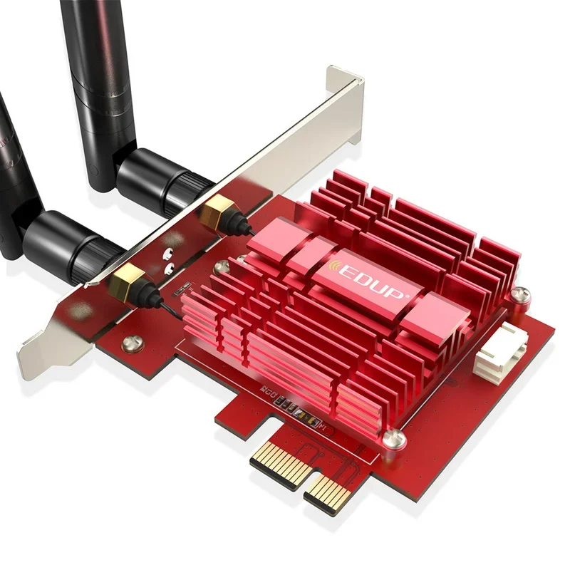 Adaptador de tarjeta de red Wifi PCIe, WiFi de escritorio inalámbrico, 6 chips, tarjeta Intel AX200, Bluetooth 5,1, banda Dual 2,4G/5G, red de 2974Mbps