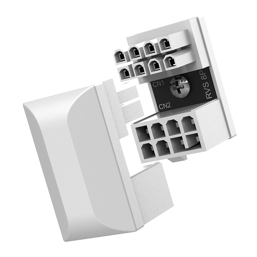 Adaptador de fuente de alimentación de 180 grados y 8 pines, accesorios para ordenador de escritorio, adaptador hembra de 8 pines en forma de U a macho de 8 pines para tarjeta gráfica - imagen 3