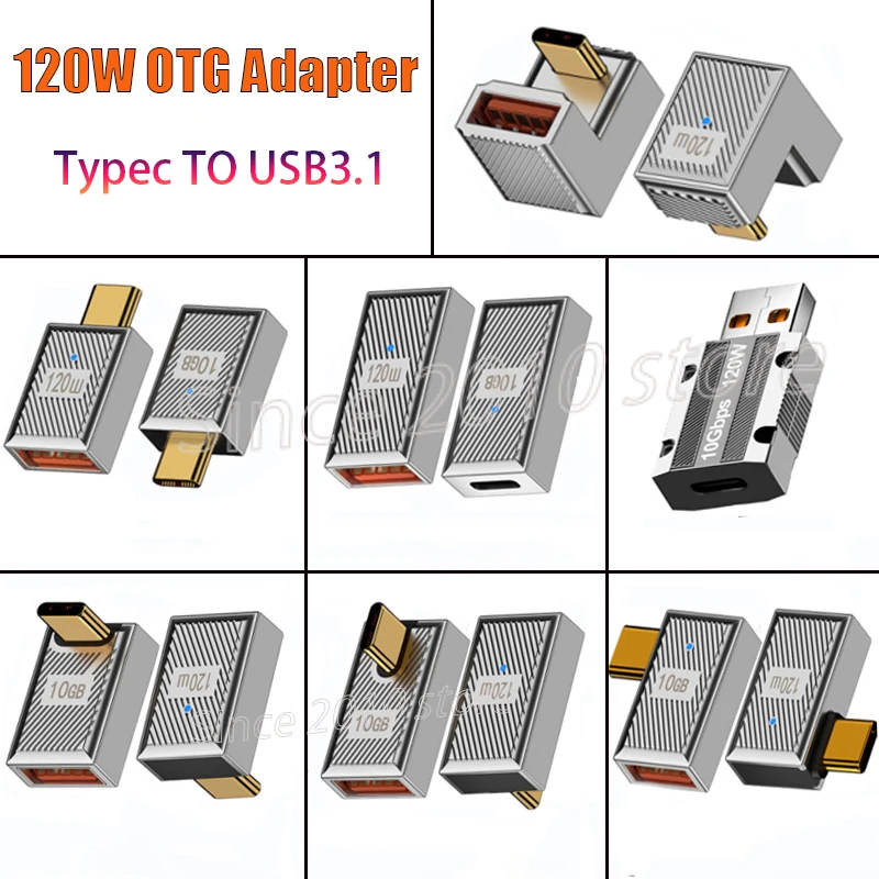Adaptador Cltgxdd OTG USBC 120W Convertidor rápido de USB-A a USB-C 10Gbps PD100W 140W 240W Adaptador de conexión descendida USB C a C - imagen 2