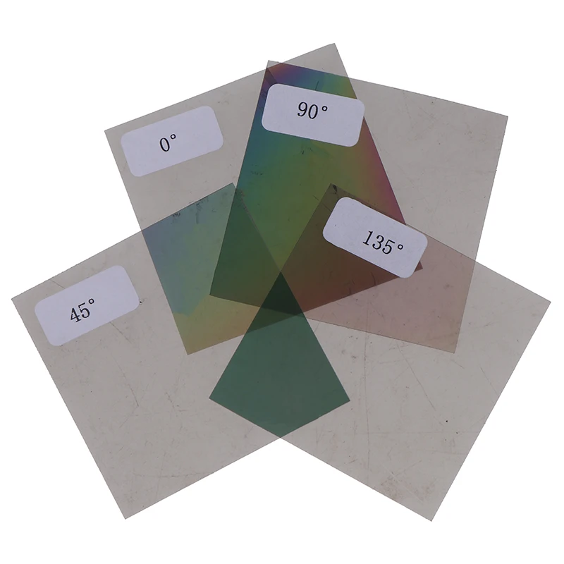 Película polarizadora, herramienta de prueba de ángulo de 0/45/90/135 grados para pantalla LCD/LED, reparación de pantalla en blanco, reemplazo de polarizador de pantalla de 5x5cm