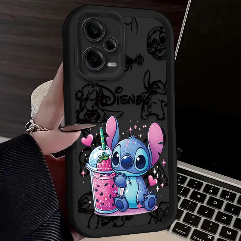 Preciosa funda de teléfono Disney Stitch para Xiaomi Redmi Note 13 12 11 Pro Plus 4G 5G 12S 11S 10S 10 9 9S Redmi 14C 13C 12C A3 12 - imagen 5