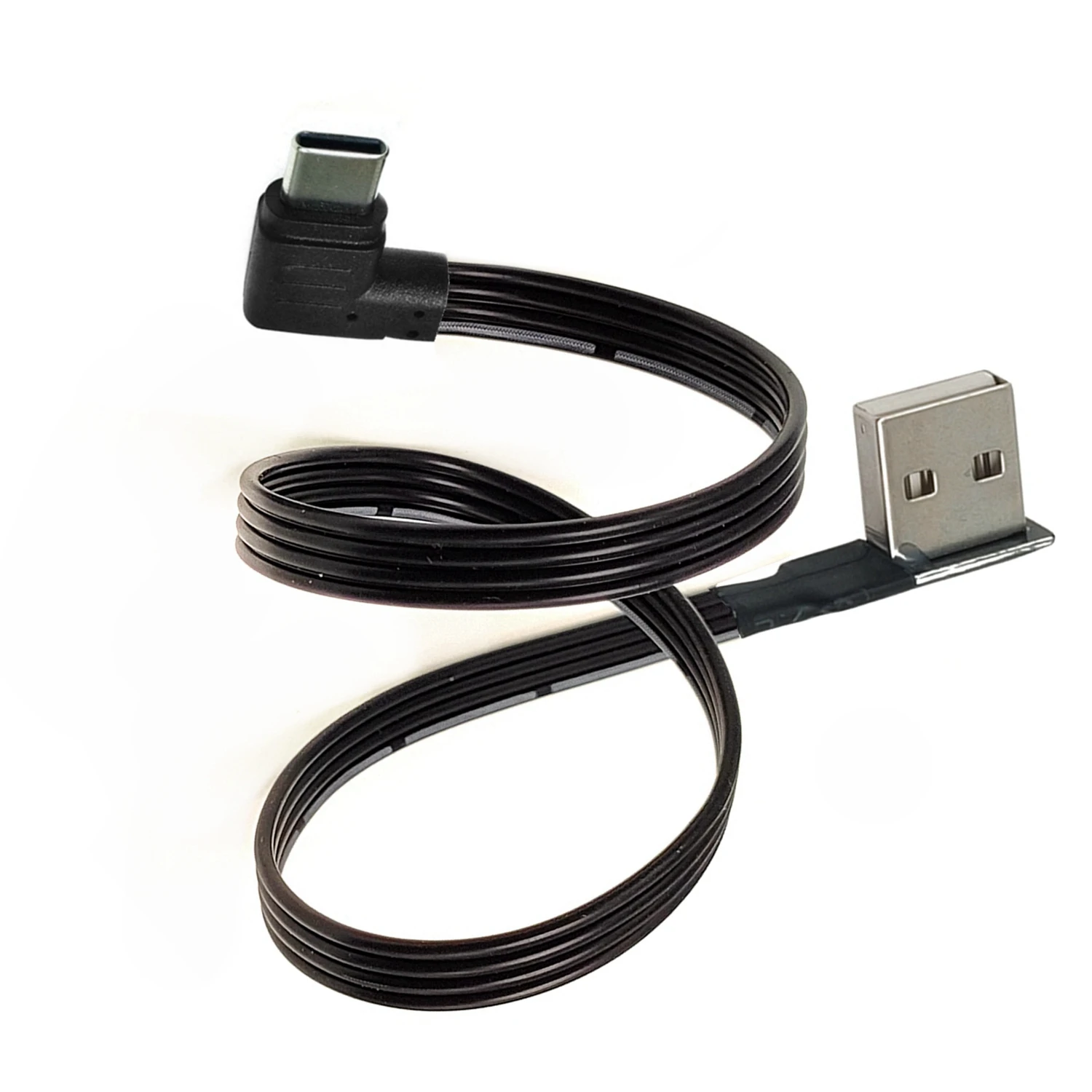 Cable USB-C Plano Corto para Proyección de Pantalla en Coche