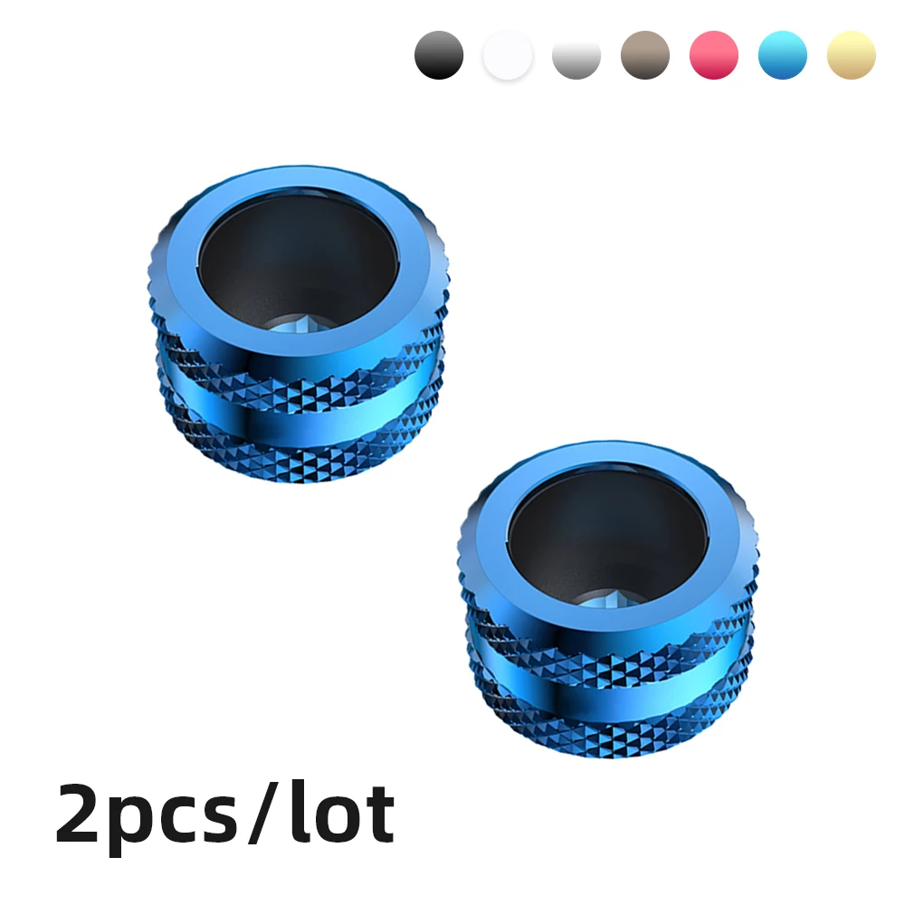 Adaptador de ajuste de tubo duro antiapagado de 2 piezas, compresión manual para OD 12/14/16mm, conexión G1/4, enfriador de agua