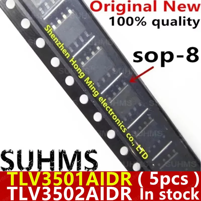 (5 piezas) 100% nuevo TLV3501AIDR TLV3502AIDR TLV3501 TLV3502 TLV 3501 TLV 3502 sop-8 Chipset