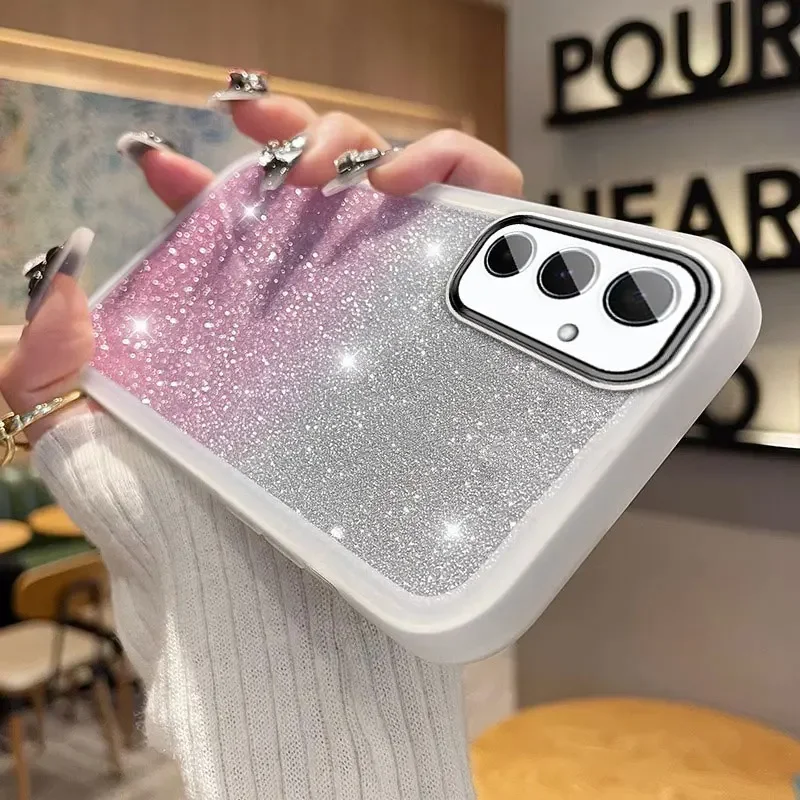 Funda de lujo ostentosa a prueba de golpes para Samsung Galaxy M35 S25 S24 FE M55 M54 M34 M15 A56 A55 A36 A26 A17 A07 funda suave de silicona - imagen 2