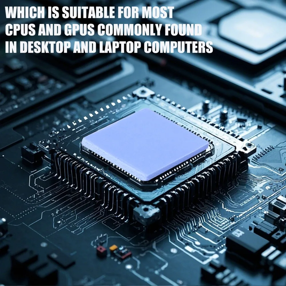 1 caja de 100 Uds. Hoja de silicona suave con aislamiento térmico, resistencia a altas temperaturas, placa base CPU IC GPU, reparación, esteras precortadas - imagen 2