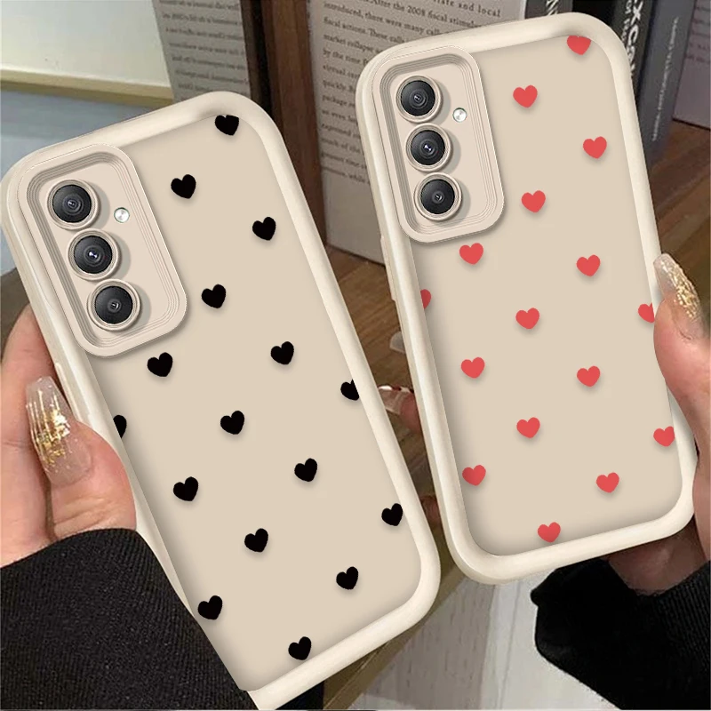 Funda roja y negra con forma de corazón de amor para Samsung Galaxy A54 A05S A05 A34 A24 A14 A53 A33 A23 A13 A52 A52S A32 A22 A12 A71 A51 A31 - imagen 2