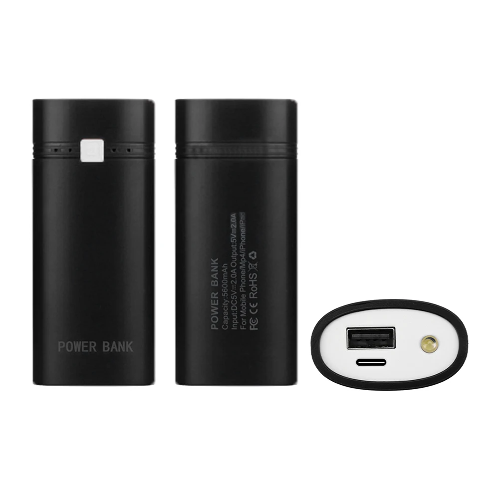 Caja de almacenamiento de carga, diseño desmontable con luz indicadora para teléfono inteligente, funda tipo banco de energía para batería 18650, 1 Uds. - imagen 5