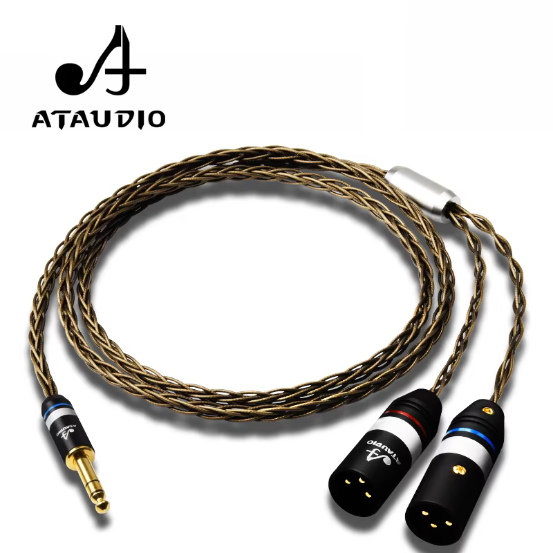 Fever-conversión 6,5 A cañón, cabezal macho Chapado en plata, conversión 6,35 a cañón dual, cable de altavoz mezclador 1/2 - imagen 2