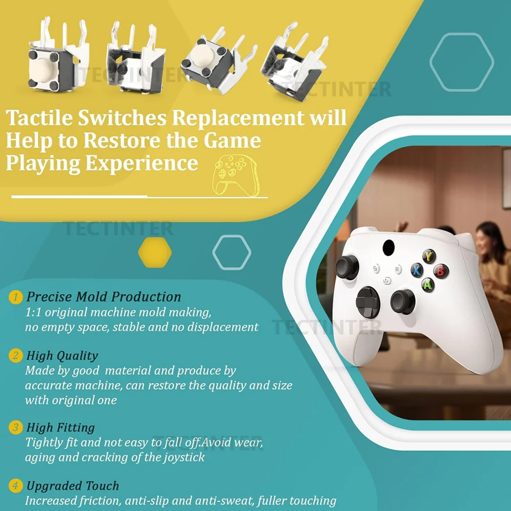 10-50 Uds RB LB botón de parachoques interruptor táctil para Xbox Series X/S Xbox One S/X Elite controlador reparación piezas de repuesto - imagen 5