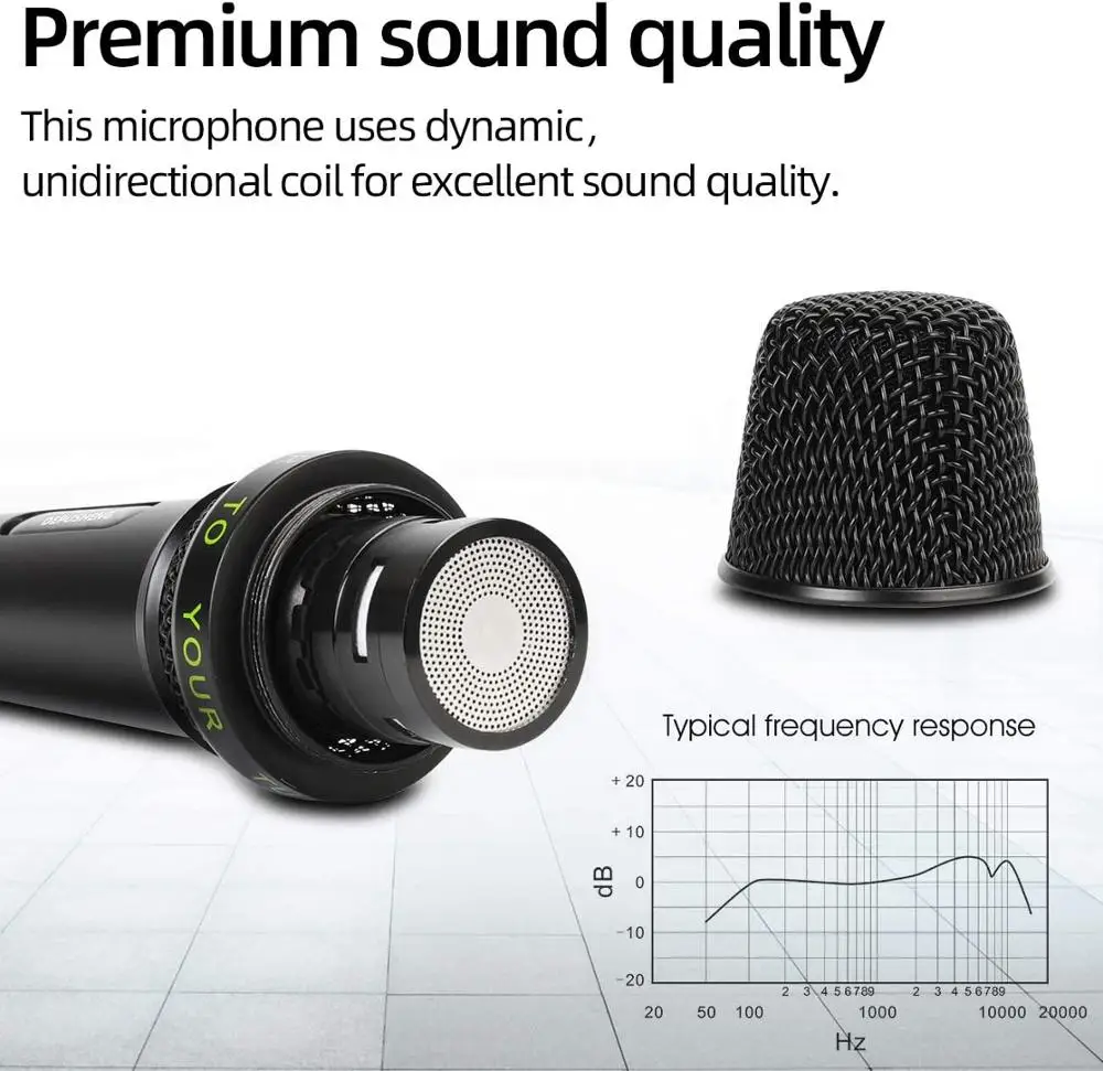 Depusheng C350 micrófono dinámico profesional con cable, micrófono de Karaoke de mano con interruptor de encendido/apagado para KTV Party Live Vocal Speech - imagen 4